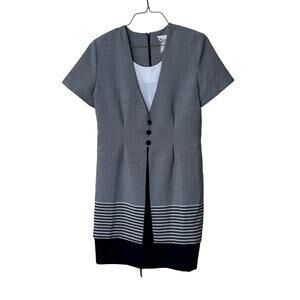 Vintage 80s 90s Doree Collection One piece Dress & Jacket‎ Power Suit Size LARGE